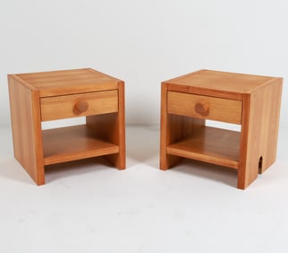 PAIR OF SWEDISH PINE NIGHTSTANDS C. 1970'S