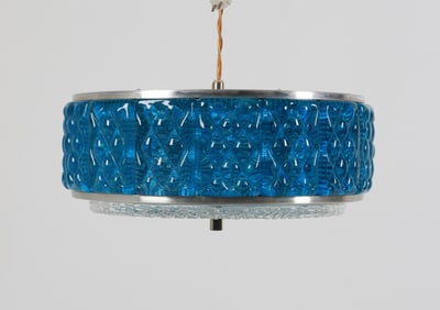 CARL FAGERLUND CRYSTAL PENDANT GLASS C. 1970'S