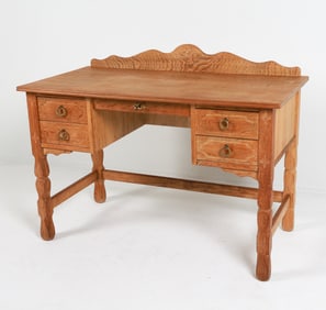 KJAERNULF STYLE DANISH OAK DESK C. 1970'S