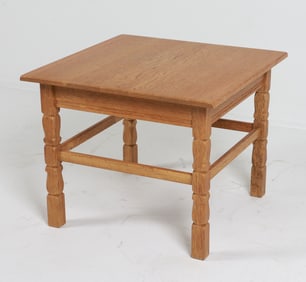 KJAERNULF STYLE DANISH OAK SIDE TABLE C. 1970'S