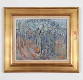 JORGEN GLOB (DENMARK 20TH C.) O/C LANDSCAPE