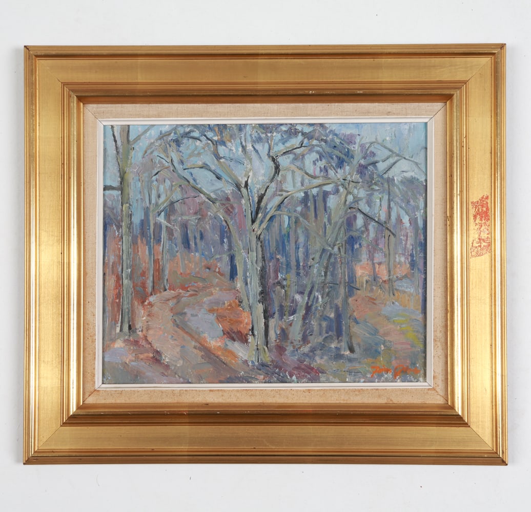 JORGEN GLOB (DENMARK 20TH C.) O/C LANDSCAPE (1 of 8)