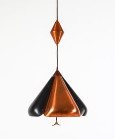 DANISH COPPER PENDANT LIGHT C. 1960'S