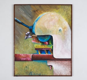 LARSEN (DENMARK 20TH C) O/C ABSTRACT