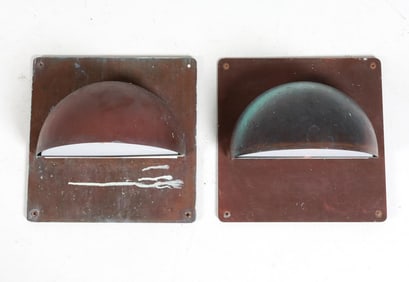 PAIR OF DANISH PATINATED COPPER SCONCES C. 1960'S