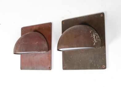 PAIR OF DANISH PATINATED COPPER SCONCES C. 1960'S