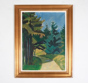LEIF EWENS (1914-2001) LANDSCAPE PAINTING O/C