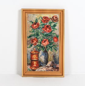 DANISH IMPRESSIONIST 20TH C. O/C STILL LIFE