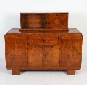ART DECO BURLWOOD SIDEBOARD