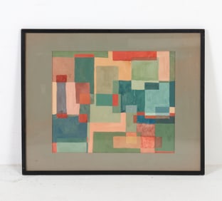 20TH C. ABSTRACT ACRYLIC PAINTING