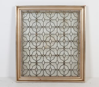 ANTIQUE LEADED GLASS WINDOW