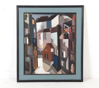 GUSTAVE SOREL (1905-1981) ABSTRACT CUBIST O/B