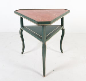 LOUIS XV STYLE MARBLE TOP SIDE TABLE