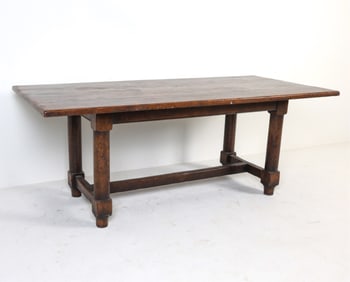 OAK TRESTLE DINING TABLE