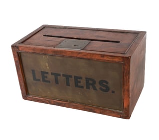 ANTIQUE ENGLISH LETTER BOX C. 19TH C.