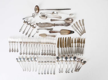 STERLING SILVER FLATWARE GROUPING