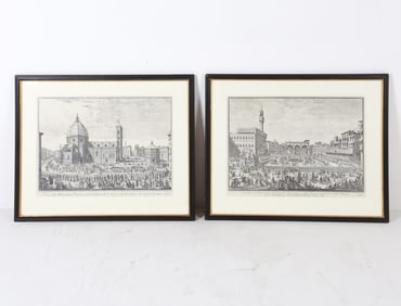 PAIR OF GIUSEPPE JOSEPH ZOCCHI ENGRAVING PRINTS