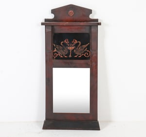 ANTIQUE DANISH PAINTED WALL MIRROR