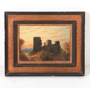 MINIATURE CASTLE LANDSCAPE O/B