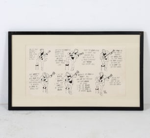 JULES FEIFFER (1925-2025) - BLUES SINGER COMIC