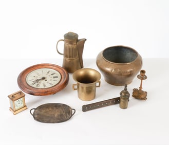 ANTIQUE DECORATIVE GROUPING INLC. 19TH C.