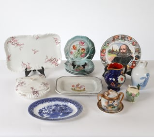 PORCELAIN GROUPING INCL. LIMOGES & ROYAL DOULTON