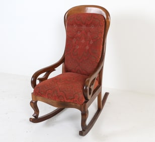 VICTORIAN MAHOGANY ROCKING CHAIR