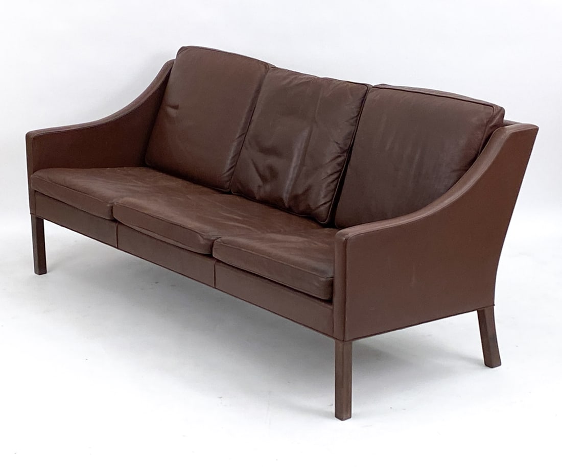 BORGE MOGENSEN '2209' LEATHER SOFA C. 1970'S (1 of 9)