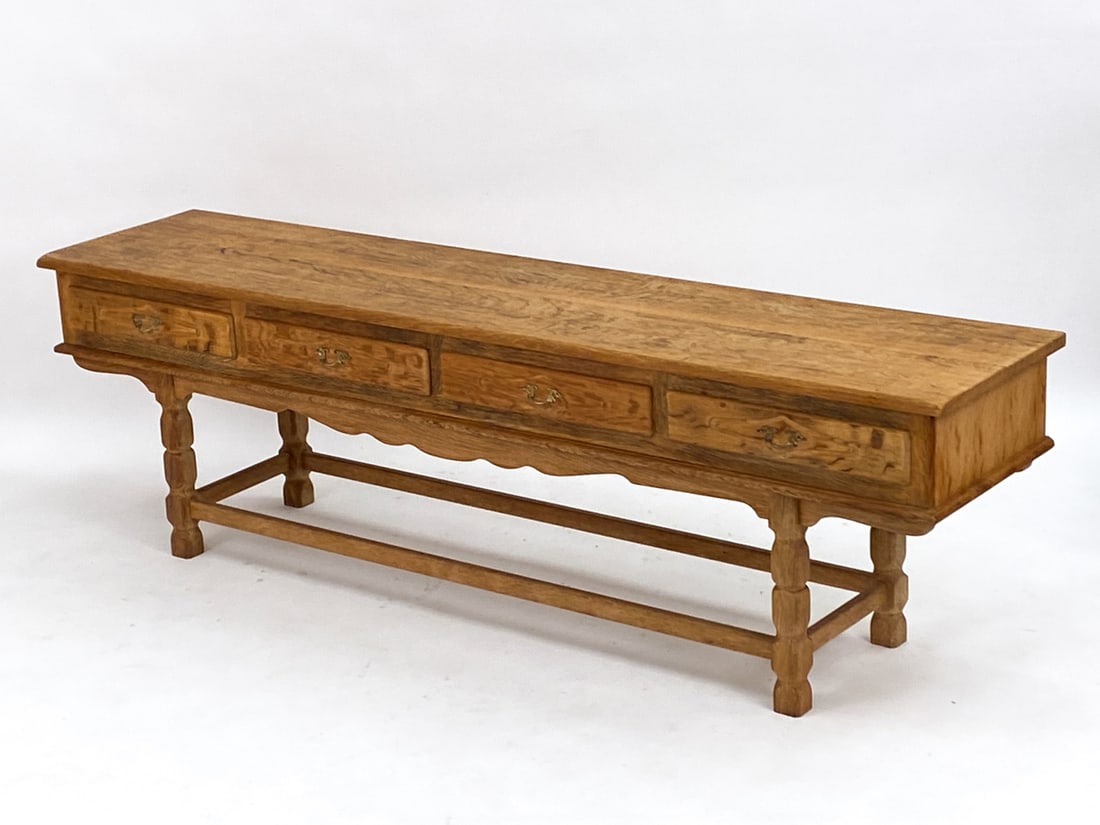 KJAERNULF STYLE DANISH BRUTALIST OAK SIDEBOARD (1 of 12)