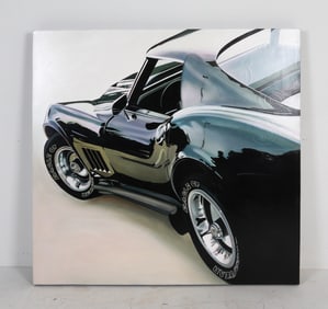 REALIST O/C PAINTING OF A CORVETTE STINGRAY