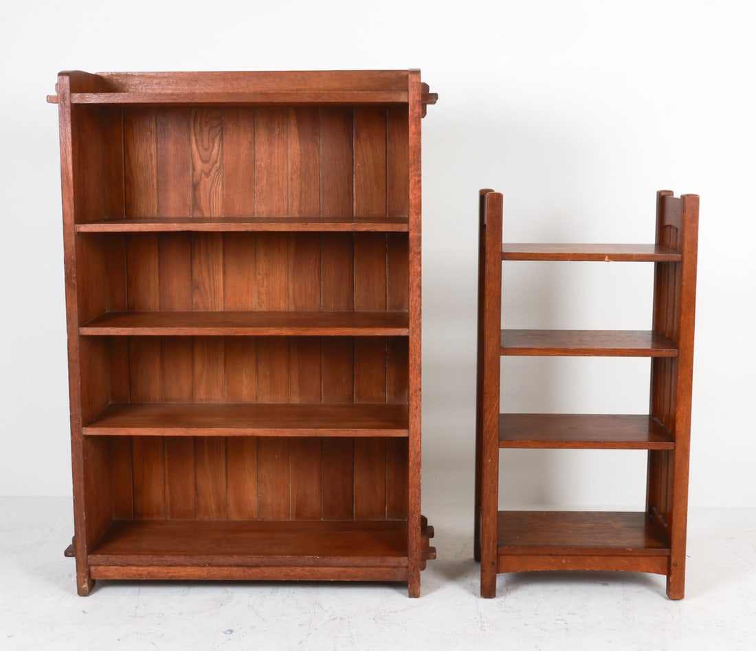 (2) L. & J. G. STICKLEY MISSION OAK BOOKCASES (1 of 18)