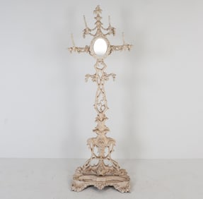 VICTORIAN CAST IRON HALL TREE COAT RACK 19TH C.