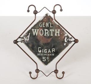 ANTIQUE CIGAR ADVERTISING MIRROR