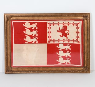 ANTIQUE ROYAL STANDARD UNITED KINGDOM FLAG