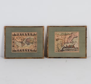 PAIR OF ANTIQUE MAP PRINTS