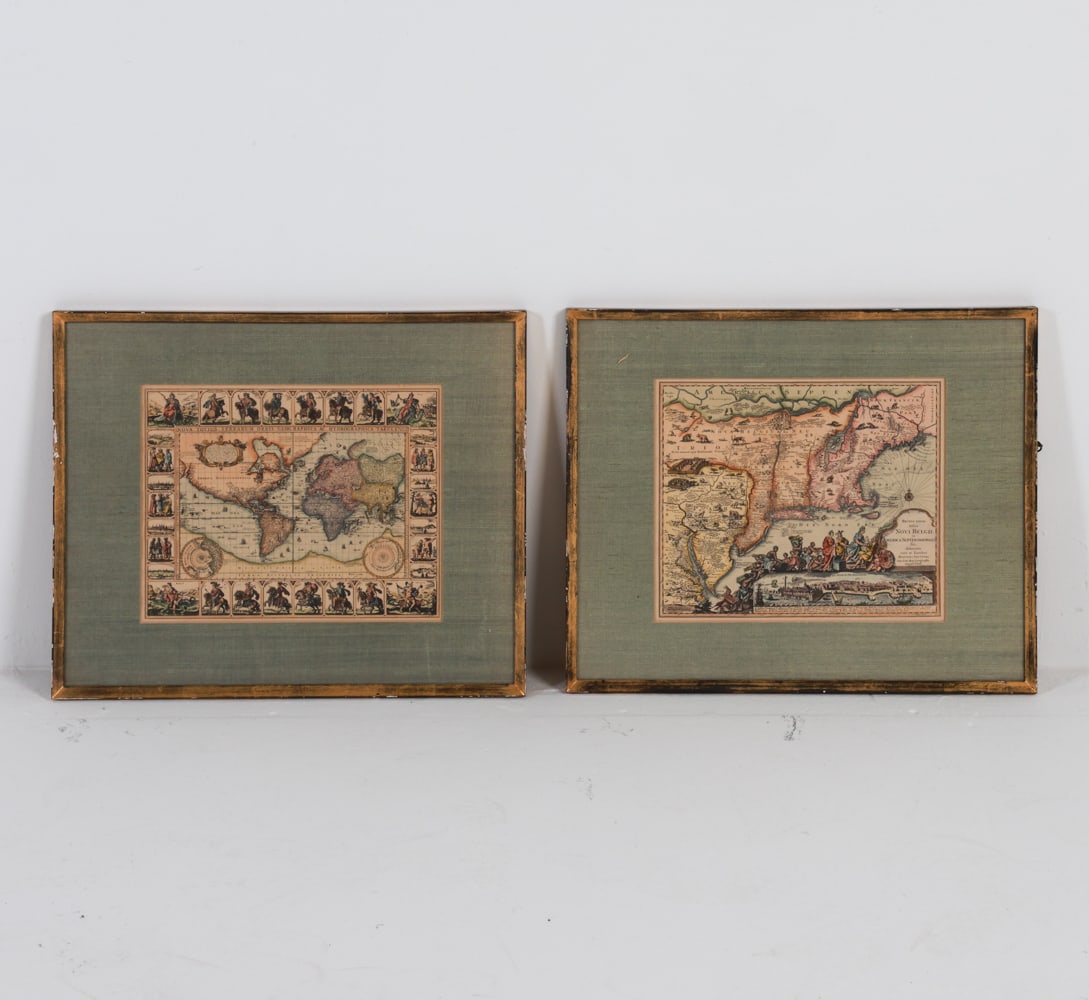 PAIR OF ANTIQUE MAP PRINTS (1 of 10)