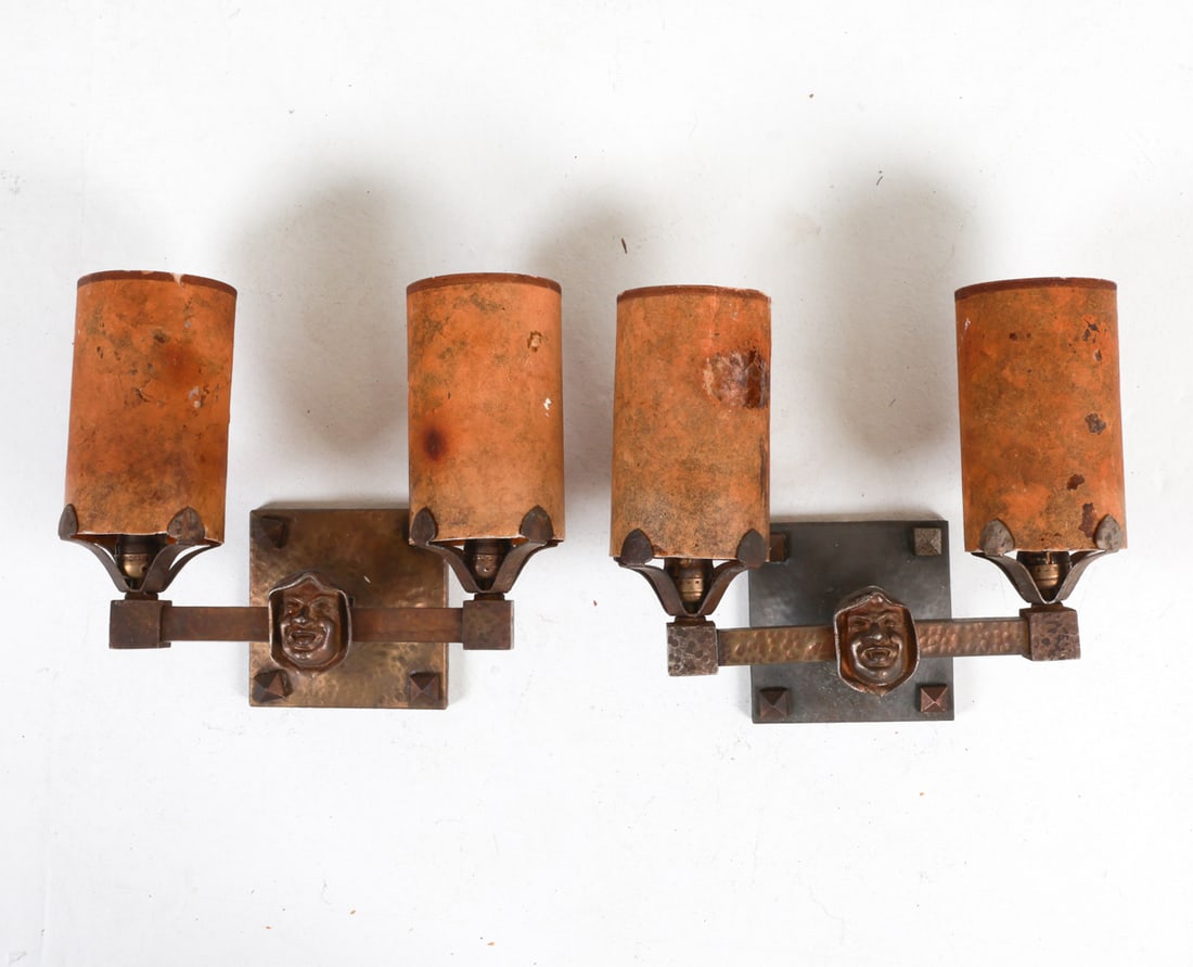 ARTS & CRAFTS MONKS HEAD SCONCES (1 of 10)