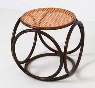 MICHAEL THONET BENTWOOD & CANE STOOL