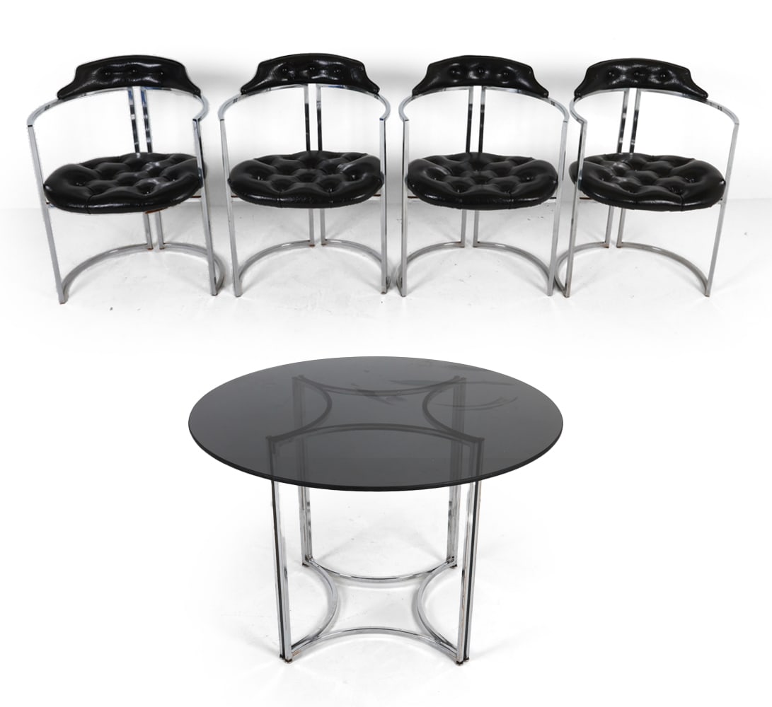 DAYSTROM CHROME DINING TABLE & CHAIRS C. 1970'S (1 of 20)