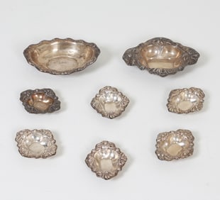 GROUPING OF STERLING SILVER TRINKET DISHES