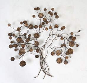 CONTEMPORARY ABSTRACT METAL WALL SCULPTURE