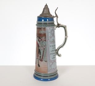 VINTAGE MUSTERSCHUTZ GERMAN 3-LITER BEER STEIN