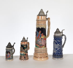 GROUPING OF WEST GERMAN BEER STEINS