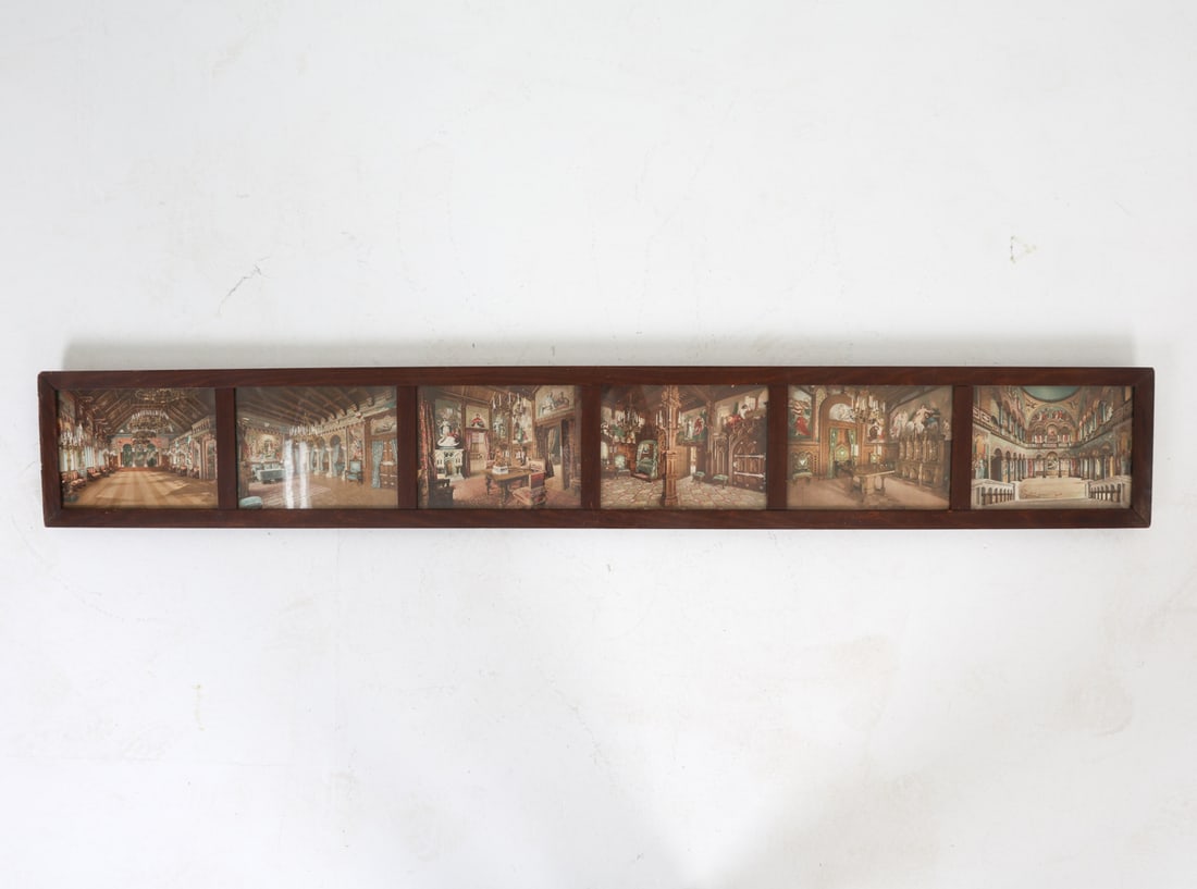 ANTIQUE HAND COLORED LITHO INTERIOR PRINTS (1 of 13)