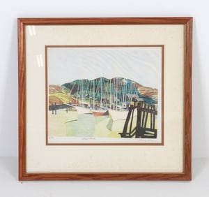 ROCCO NEGRI (B.1930) HARBOR PRINT