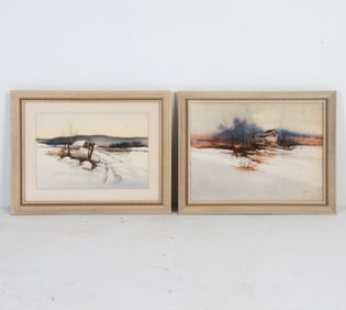 GREGORY F. MESSIER (B.1950) - PAIR OF LANDSCAPES