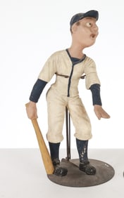 VINTAGE PLASTER BASEBALL FIGURE