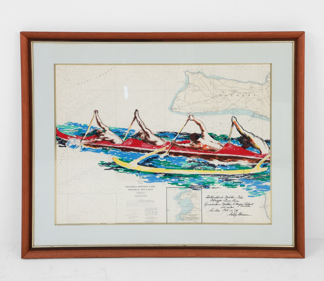 LEROY NEIMAN OUTRIGGER CANOE RACE PRINT (1 of 11)