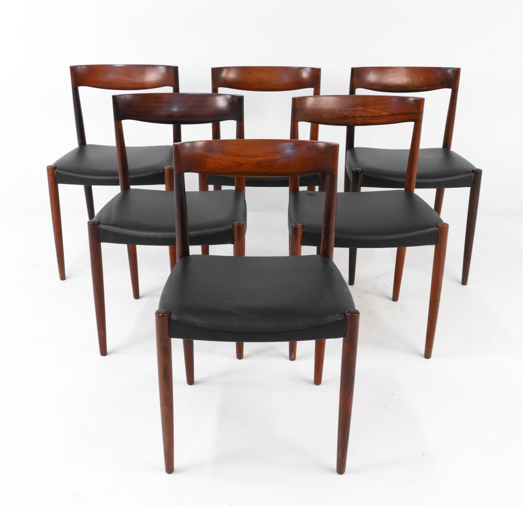 (6) JCA JENSEN DANISH ROSEWOOD DINING CHAIRS (1 of 12)