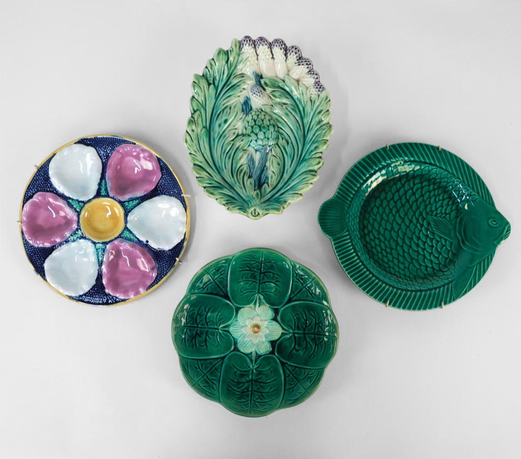 ANTIQUE FRENCH MAJOLICA GROUPING (1 of 12)